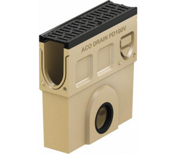 Пескоуловитель ACO Moboblock PD100V, l=50cm, h=52,5cm, чугунная решетка D400, крепление Drainlock, DN100