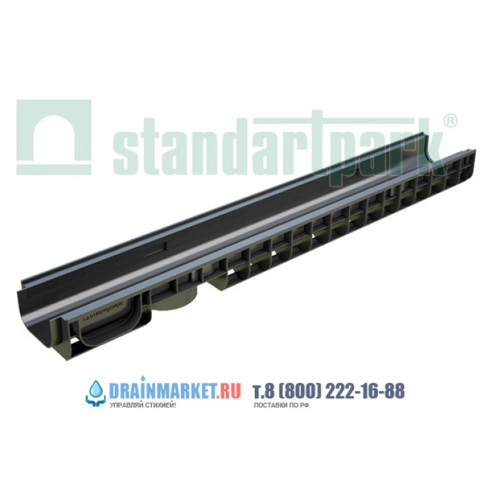 Лоток водоотводный PolyMax Basic ЛВ-10.15.08-ПП пластиковый 8010 арт.8010